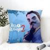 Lustiges Horrorspiel H-Hello Neighbor 2 Kissenbezug Leinen Kissenbezug Sofa Heimdeko Kissenhülle Kissenbezug