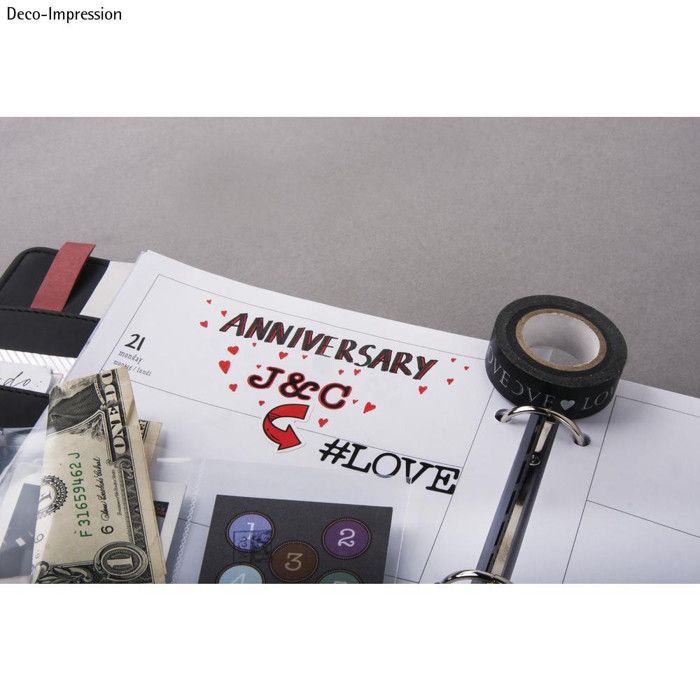 Stickers Alphabet et symboles - Noir - 380 stickers