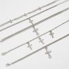 Y2K Stacking Cross Bracelet Set For Men Vintage Multilayer Charm Chain Bracelets Hip Hop Jewelry