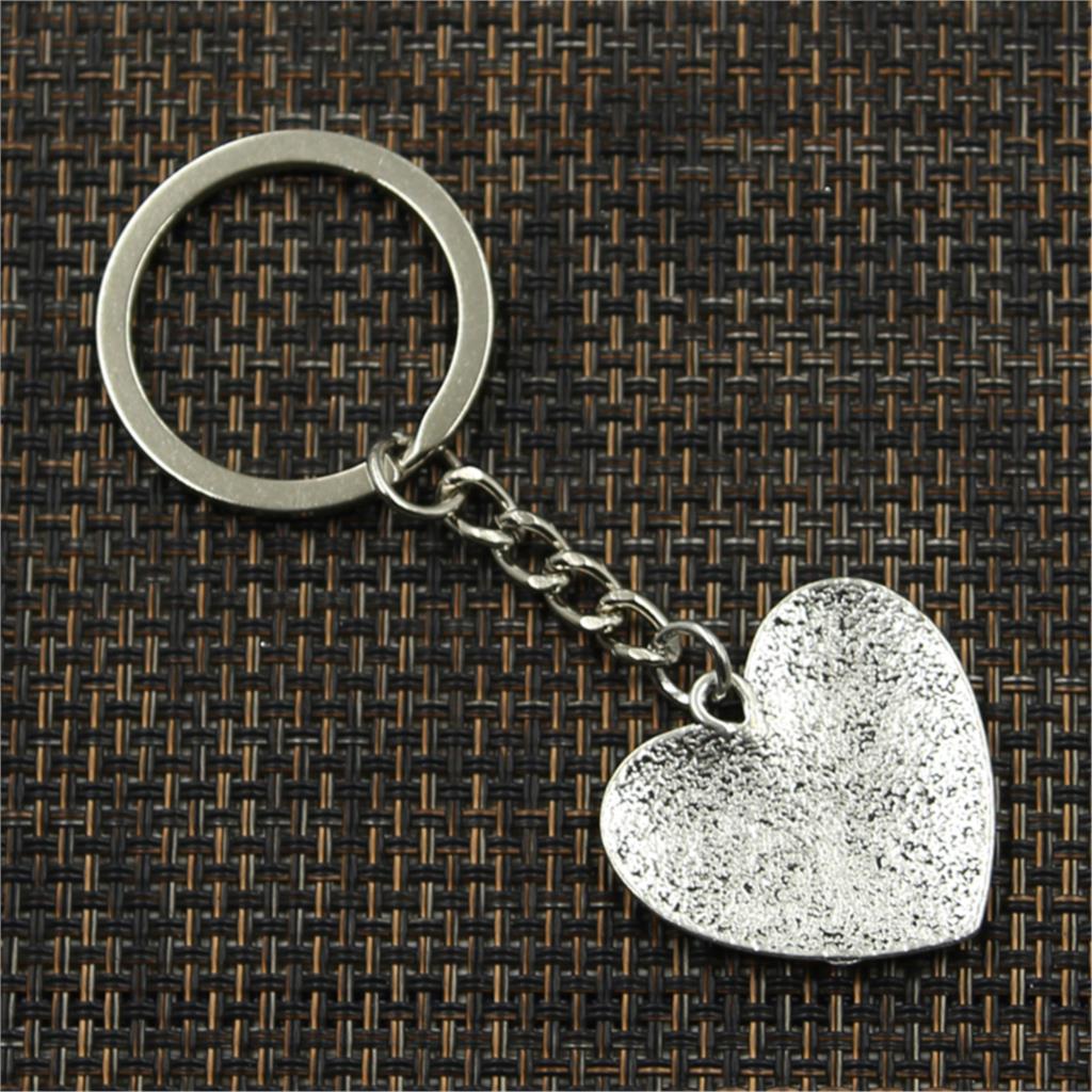 Fashion Keychain 28x30mm Heart Mother Daughter Friends Forever   Pendants DIY Men Jewelry Car Key Chain Ring For Gift