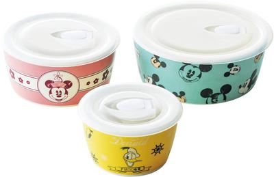 Maebata Disney Microwave Pack Set of Mickey 50799 3, D-MF26, & Friends,