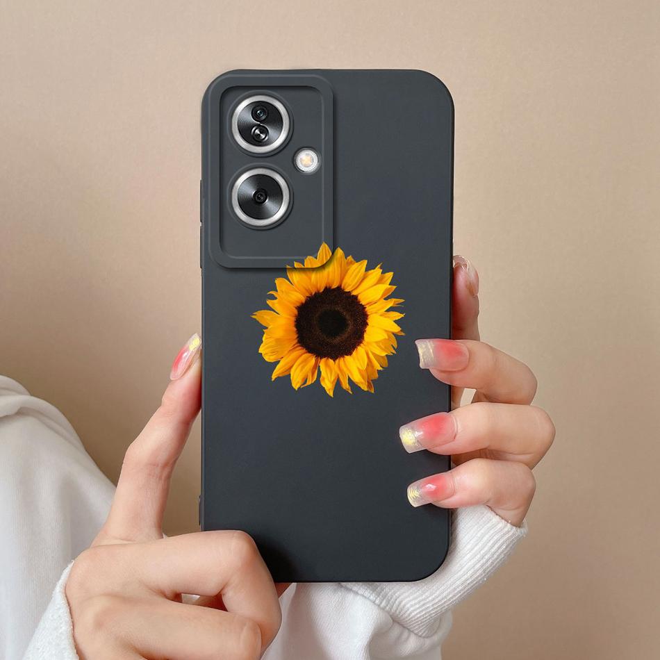 Case For OPPO A79 A2 5G Flower Soft Liquid Silicone Camera Lens Protection Phone Shockproof Back Cover For OPPO A79 A2 Funda