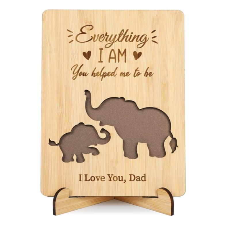 User Friendly Engraved Wedding Anniversary Card Birthday Gift Wood Accessories Decoration Piece Celebration Card
