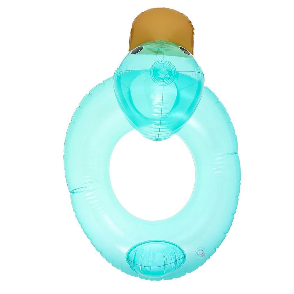 Charming Clear Duck Swimming Ring for Children Kids Inflatable Baby Bath Swim Circle Floating Seat Ring Swimming Pool Toys