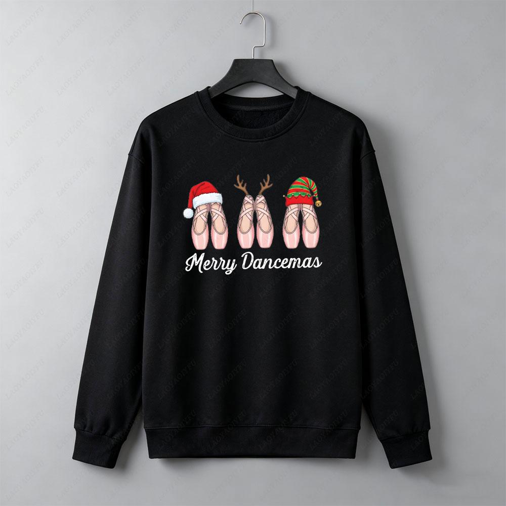 Merry Dancemas Abbigliamento Invernale Donna Natale Balletto Ragazza che Danza Natale Ragazza Ballerina Ragazza Ballerina Natale Felpa con Cappuccio