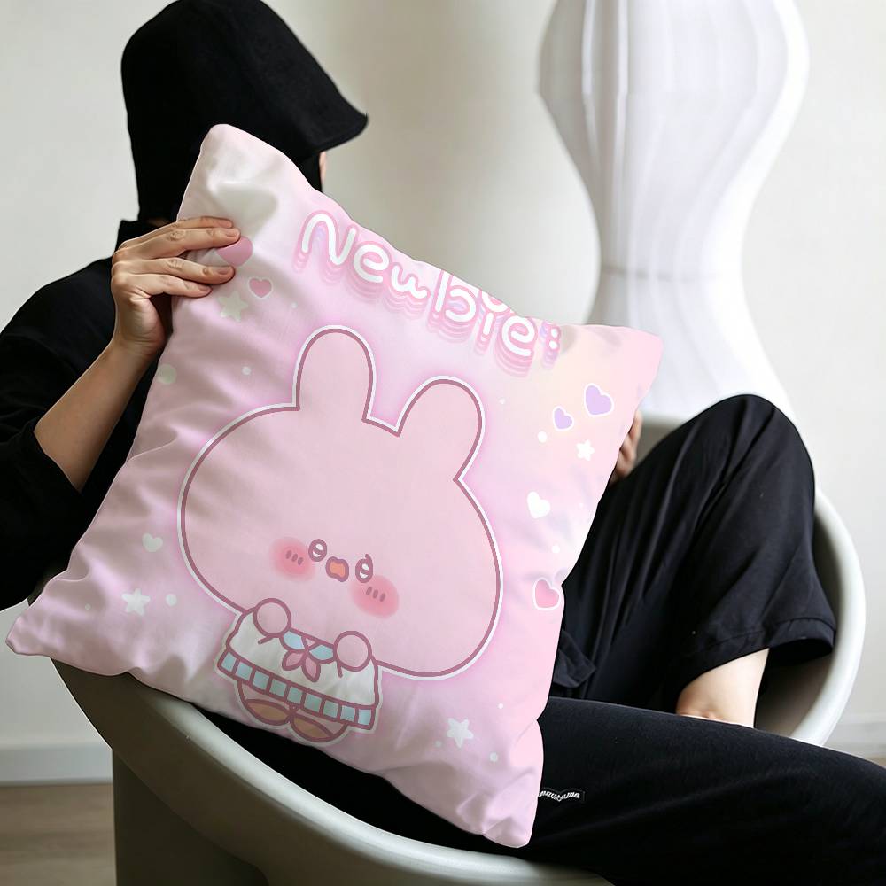 A-Asamimichan Sweet-Adorable Pillow Cover for Bedroom Room and Living Room Sofa Decorative Cushion Cover