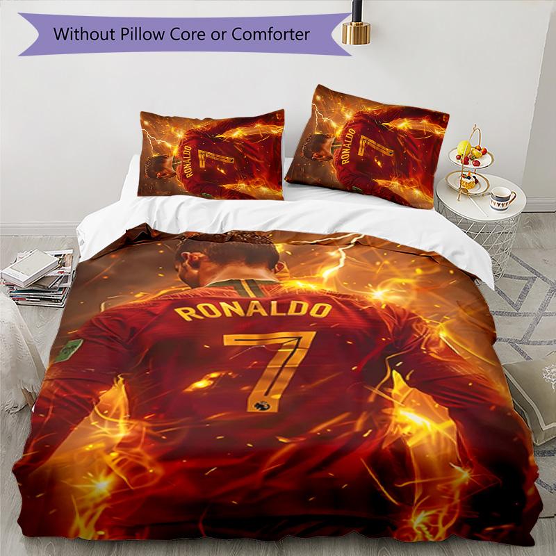 CRF 7 3pcs Bedding Set Duvet Cover Closure Includes 1 Duvet Cover & 2 Pillowcases for All Seasons Bedroom Home Dorm Decor