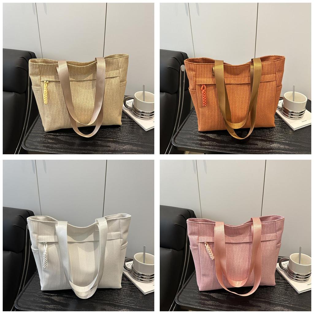 Fashionable Orange Soft Shoulder Bag With Top Zip Closure For Streetwear Look