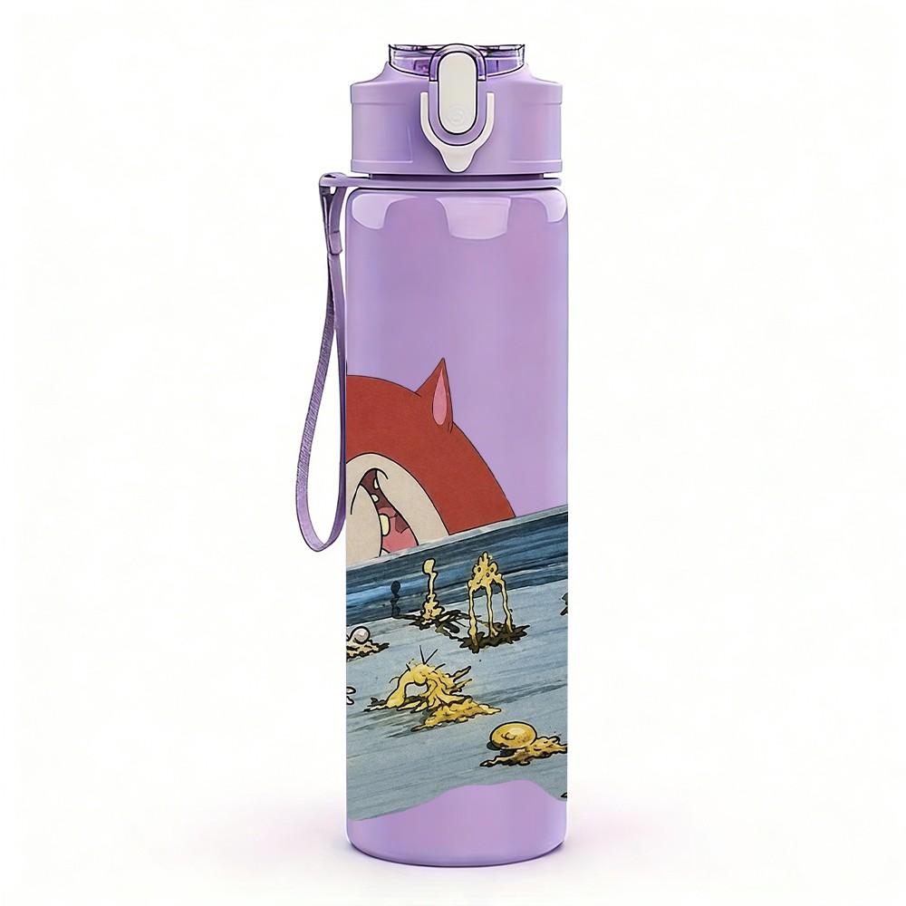1PC Duck Sailboat Water Scene 750ml sports water bottle leakproof straw lid outdoor office home