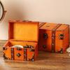Cultural Leather Jewelry Case With Security Mechanism For Home Decoration And Storage Elegant Treasures Chest