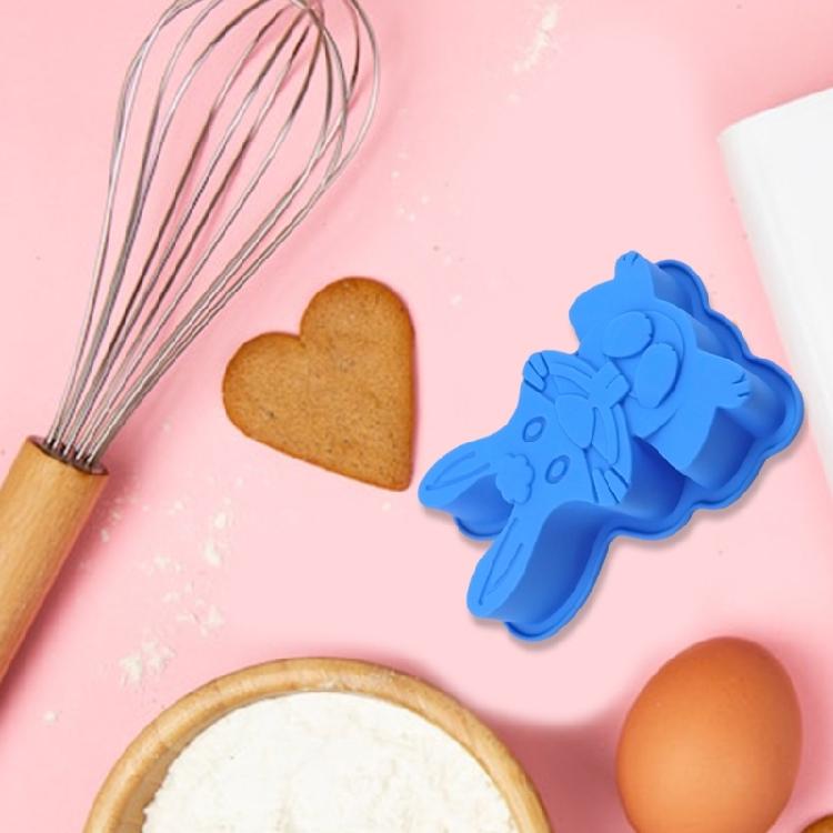 Reusable Easter Themed Baking Mold Food Grade Silicone Rabbit Shape For Candy Jelly Dessert Creations