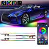 Set of 4 RGBIC LED Under Neon Chassis Rock Exterior Decorative Sound 16 Million 210 Full and Colorful Effects X 2 150cm X Lights, Lights, Lights,