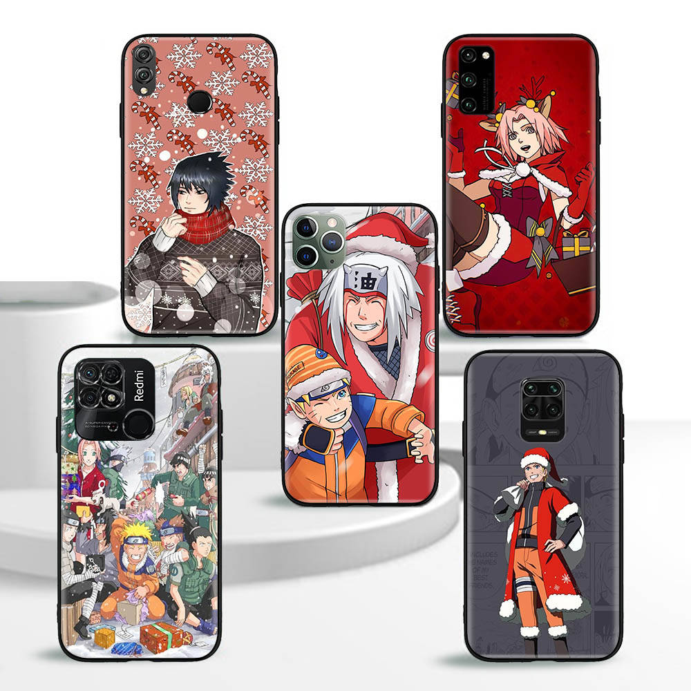 W-3 Naruto vánoční měkké pouzdro pro Samsung A04s A05s A10s A11 A12 A14 A15 A22 A23 A32 A50S M31 M51 M52 M53 A25 A30S A51 A52 A55 A70 A71 A72 S10 S9