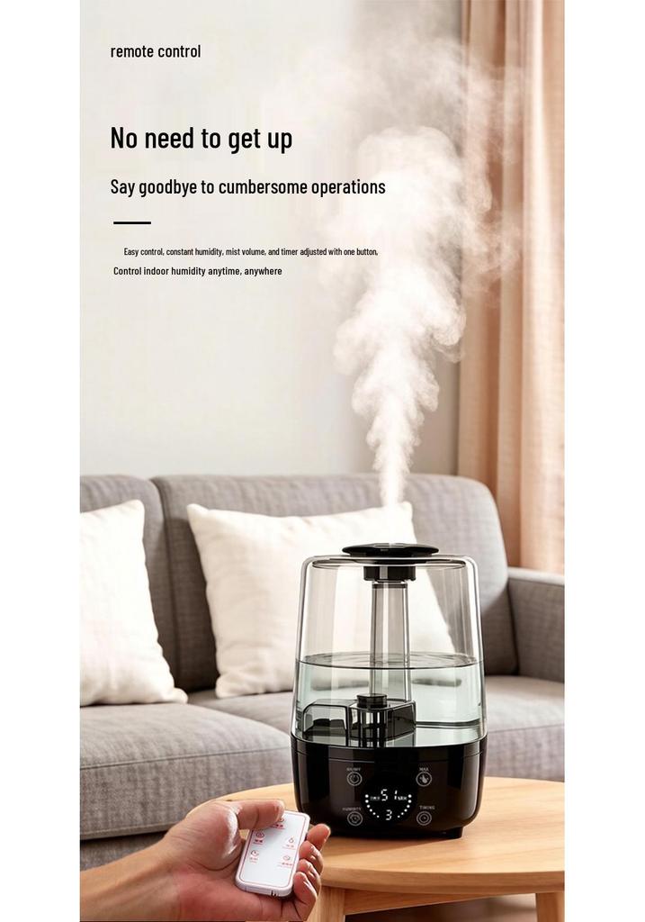 4L Smart Humidifier: High Mist Output, Compact Desktop Aromatherapy Unit for Indoor Use