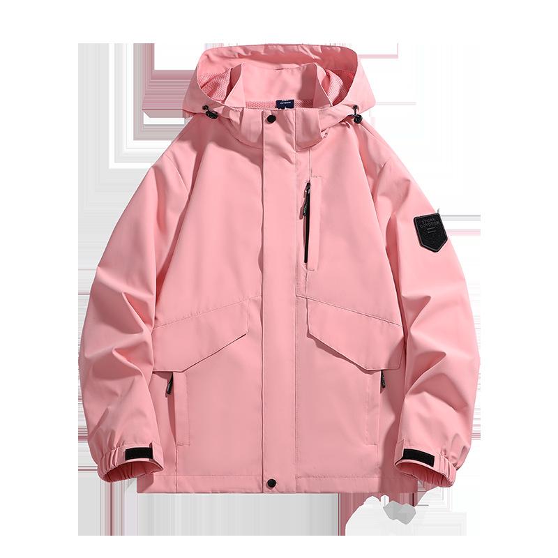 New Men's Couple Jacket Hooded Waterproof Windproof Jacket Teen