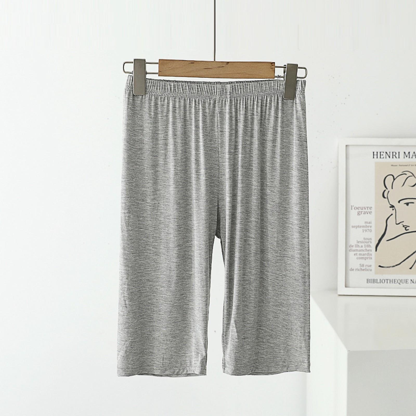 

Женские свободные повседневные и удобные брюки-капри с плоскими углами для ношения дома XXL светло-серый