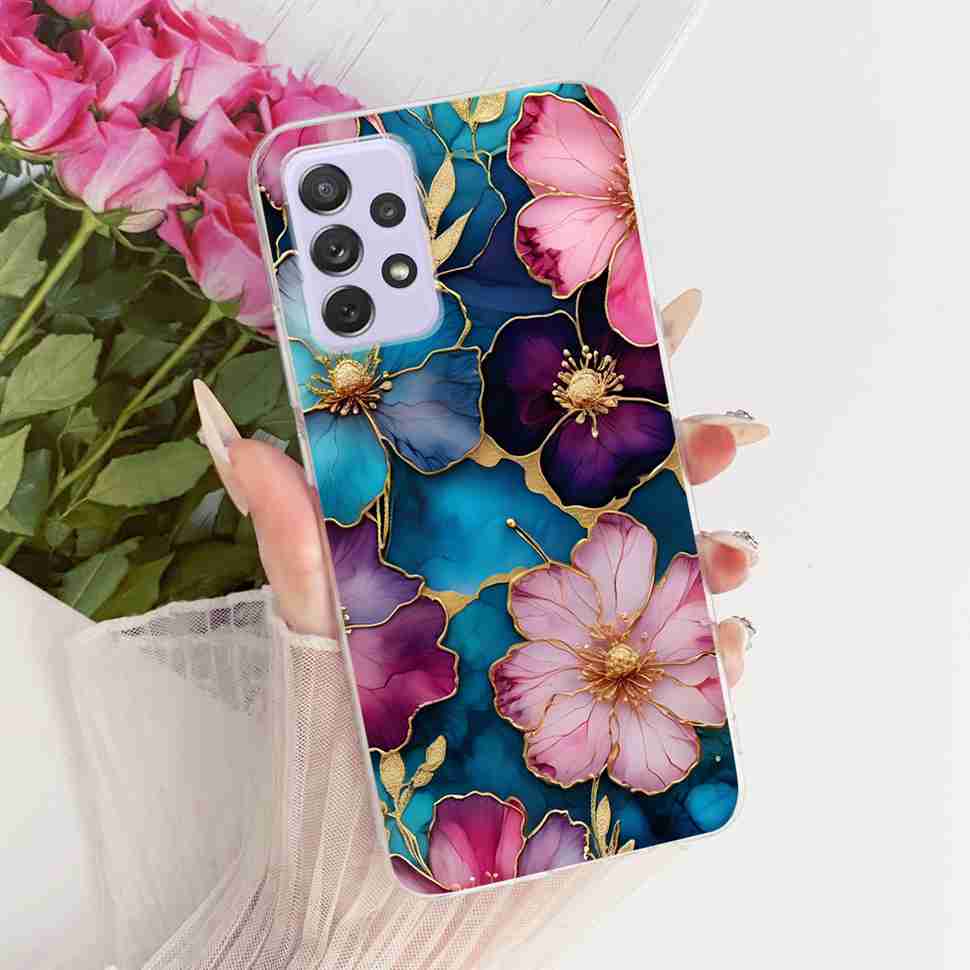 Für Samsung A72 Hülle SM-A725F Fundas Weiches Silikon Luxuriöse Bemalte Abdeckung Hüllen Für Samsung Galaxy A72 Gehäuse Bumper