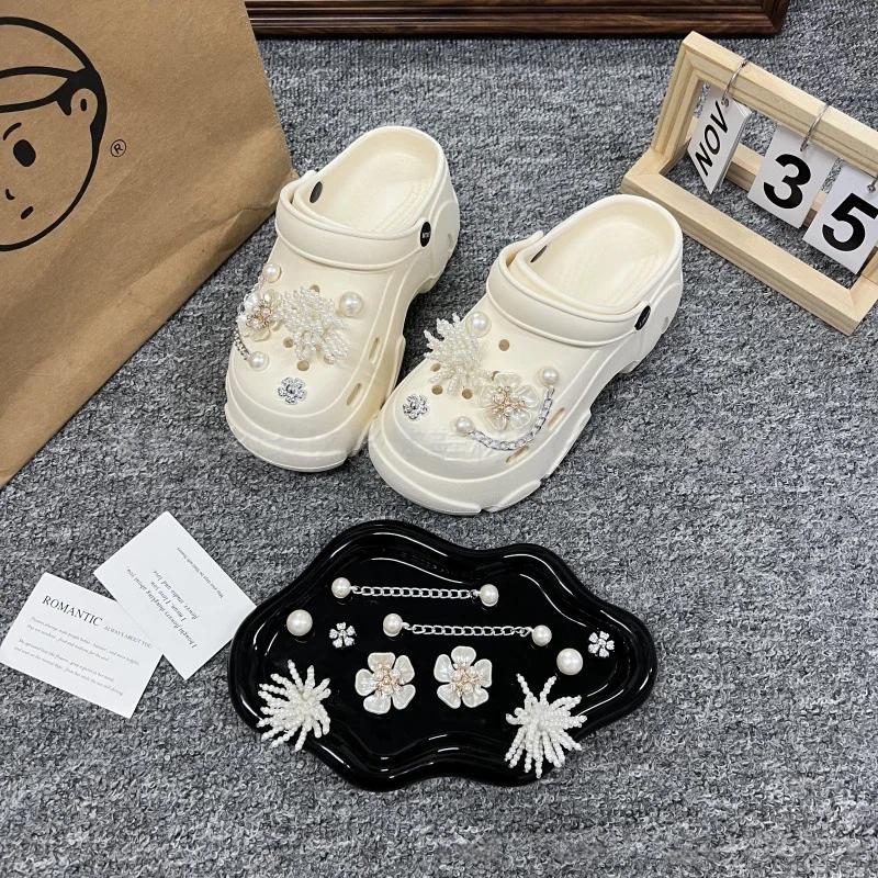 Fashion Shoe Accessory Set, Decorative Shoe Buckles, Removable, Suitable for Sandals and Flip-flops.