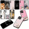 Cover for Samsung Galaxy A25 A37 A57 A12 A14 A31 A41 A50 A51 A70 A71 A72 A21S A04 M15 Note 20 9 8 10 Phone Case Cat Meow Cute