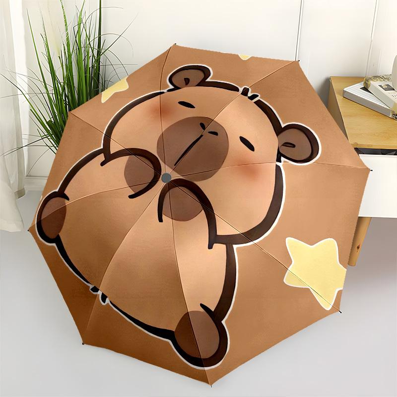 1pc Cute Cartoon Bear with Stars Umbrella with Plastic Handle,Suitable for All Seasons Home Travel Outdoor UmbrellaSanlio137