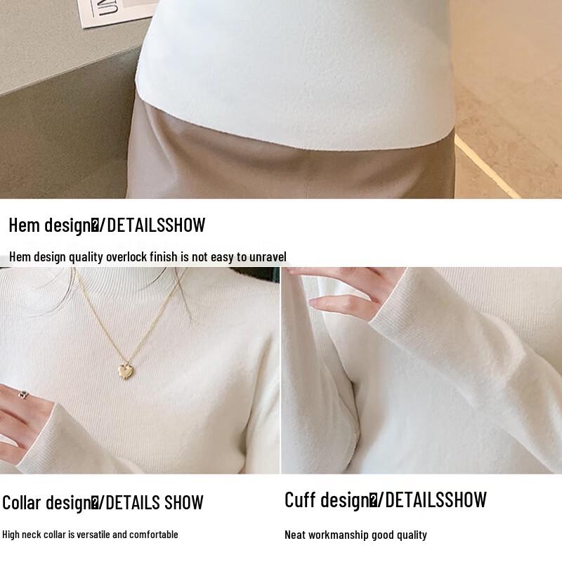 Women's Slim Fit Mock Neck Knitted Sweater