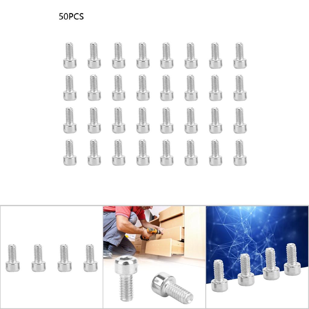 50Pcs Hex Socket   Screw Stainless Steel Cylinder Head Fasteners for Wood Tool
