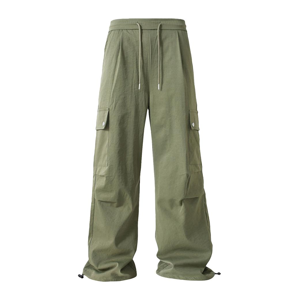 Herren Einfarbig Locker mit Taschen Arbeitshose Herren Lässige Mode Arbeitshose