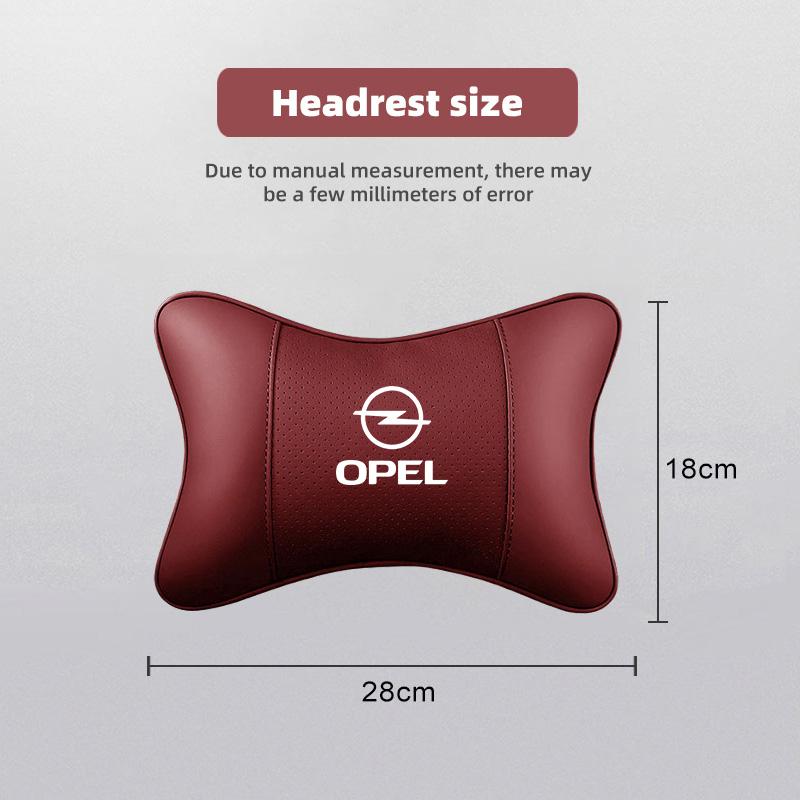 Car Leather Seat Headrest Neck Pillow Head Cushioning For Opel Astra Grandland Corsa Mokka Frontera Insignia Zafira Vivaro Karl