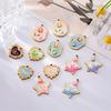 6Pcs/lot Enamel Cherry Butterfly Star Flower Charms For Women Stainless Steel Jewelry Making DIY Necklace Bracelet Accessories