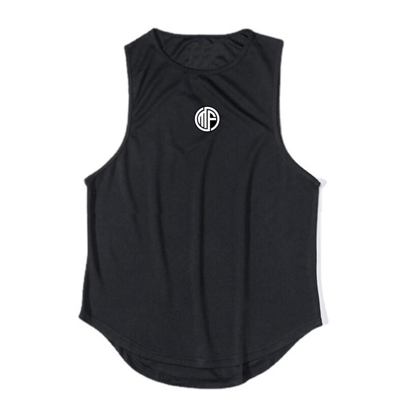 

Muscleguys Мужская новая брендовая одежда для бодибилдинга и фитнеса Стрингер Майка Мужская сетчатая рубашка с принтом Тренировочная майка L чёрный