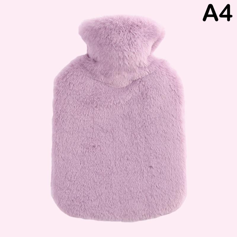 

2L Water Bag Protective Case Winter Removable Plush Cover Cold-Proof Warm Faux Fur Fleece Cover Heat Preservation Covers as the picture