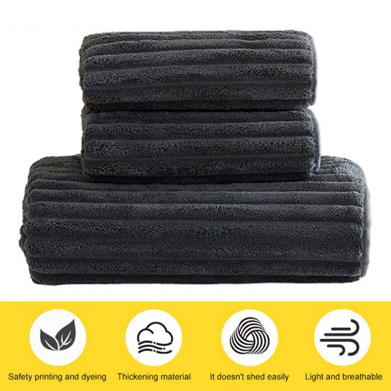 Face Towel High Absorbent No Shedding Fluffy Soft Coral Fleece Bath Towel for Kids Adults Travel 74 X 34cm
