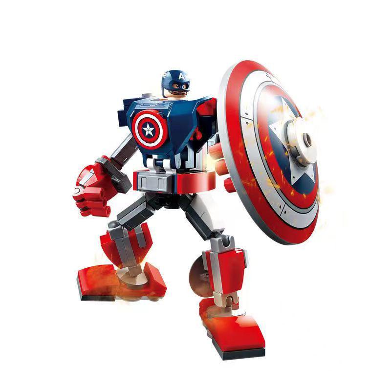@76270 76302 Superhero Bricks Avengers Thor Iron Man Thanos Assemble Compatible Action Figure Toy Building Blocks Model Ornament