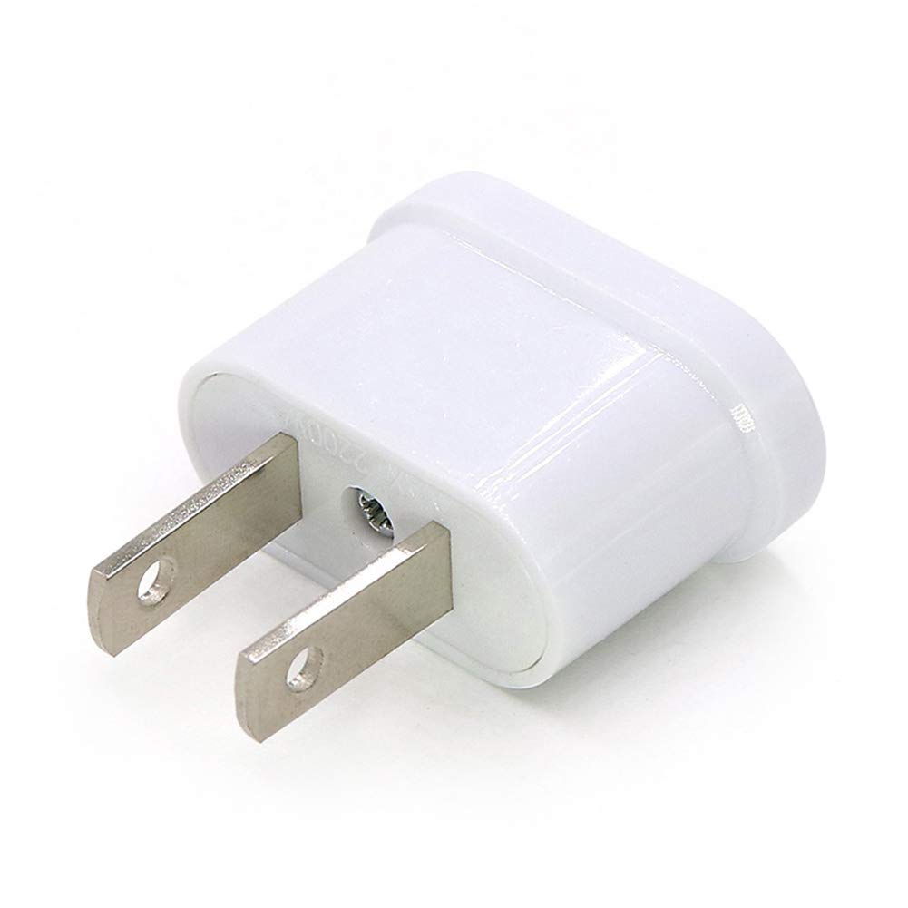 Lingzaling Domestic Conversion European Type To Japan Allows Use of Foreign Electrical Products In Set of 2 Plug, (SE/C) (A) Type, Japan, (White)