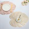 3pcs Anti Slip Leaf Shape Placemat Anti-stain Tableware Pad Cup Pad Coaster  Hotel