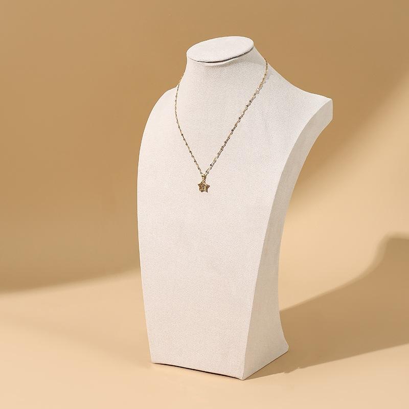 Flannel Necklace Display Stand Jewelry Neck Mould Jewelry Stand Portrait Model Neck Counter Jewelry Display Props