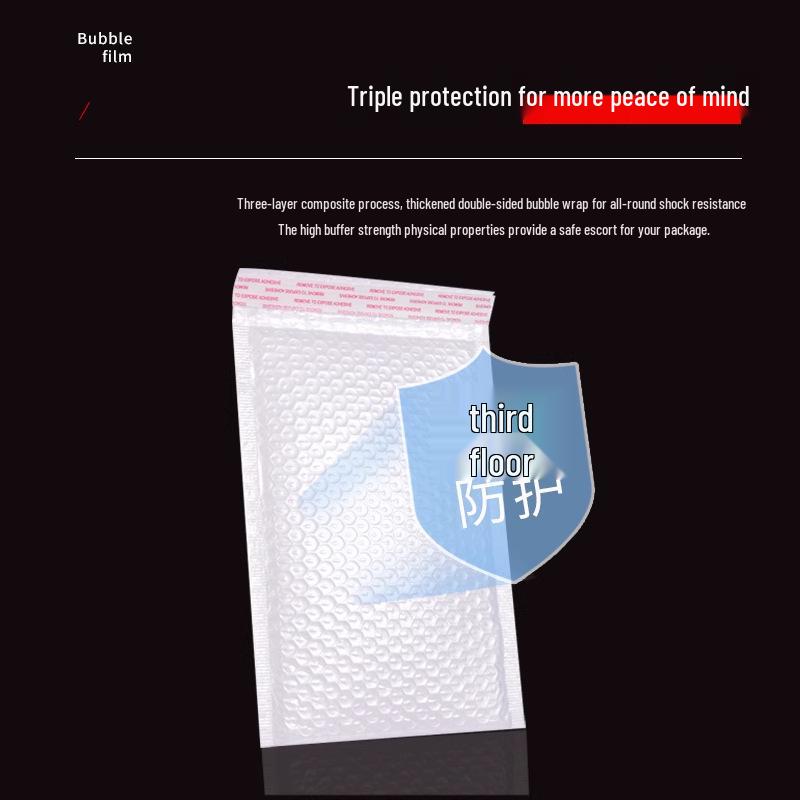 White Pearl Self-Sealing Bubble Mailer - Long Strip, Foam, Self-Adhesive Packaging Envelope