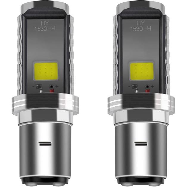 YM E-Bright 2 шт. 900 люмен Белый BA20D COB 12 В Светодиодная лампа для мотоцикла BA20D фары Ближний Дальний свет 12W-BA20D