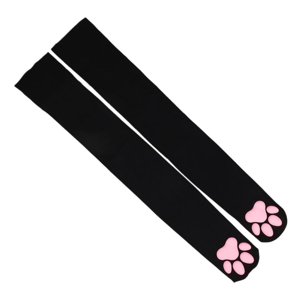 Velvet 3D Kitten Claw Socks Cute Long Socks Kawaii Cat Paw Stockings  Lolita JK