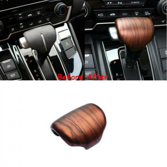 Peach Wood Grain Gear Shift Knob Decor Cover Trim For Honda CR-V CRV 2017-