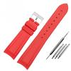 22mm Natural Rubber Silicone Rubber Watch Strap For Tudor Biwan GMT Curved End Pin / Folding Buckle Black Blue Red Wristband