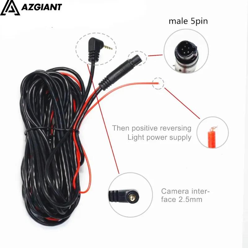 6/10M 5pin 2.5mm Jack Extension Cable For Car RCA Video Rear View Camera Male, DVR Camera Cable