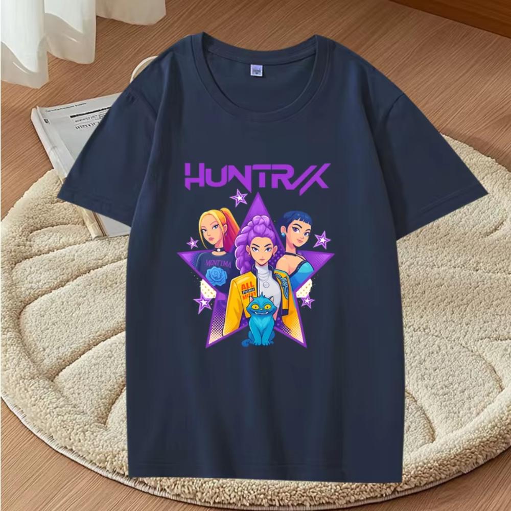 New Pop Demon Hunters Girls Graphic T Shirts Men Women Oversized Cotton Fashion Anime Short Sleeve Summer Print Unisex Tops