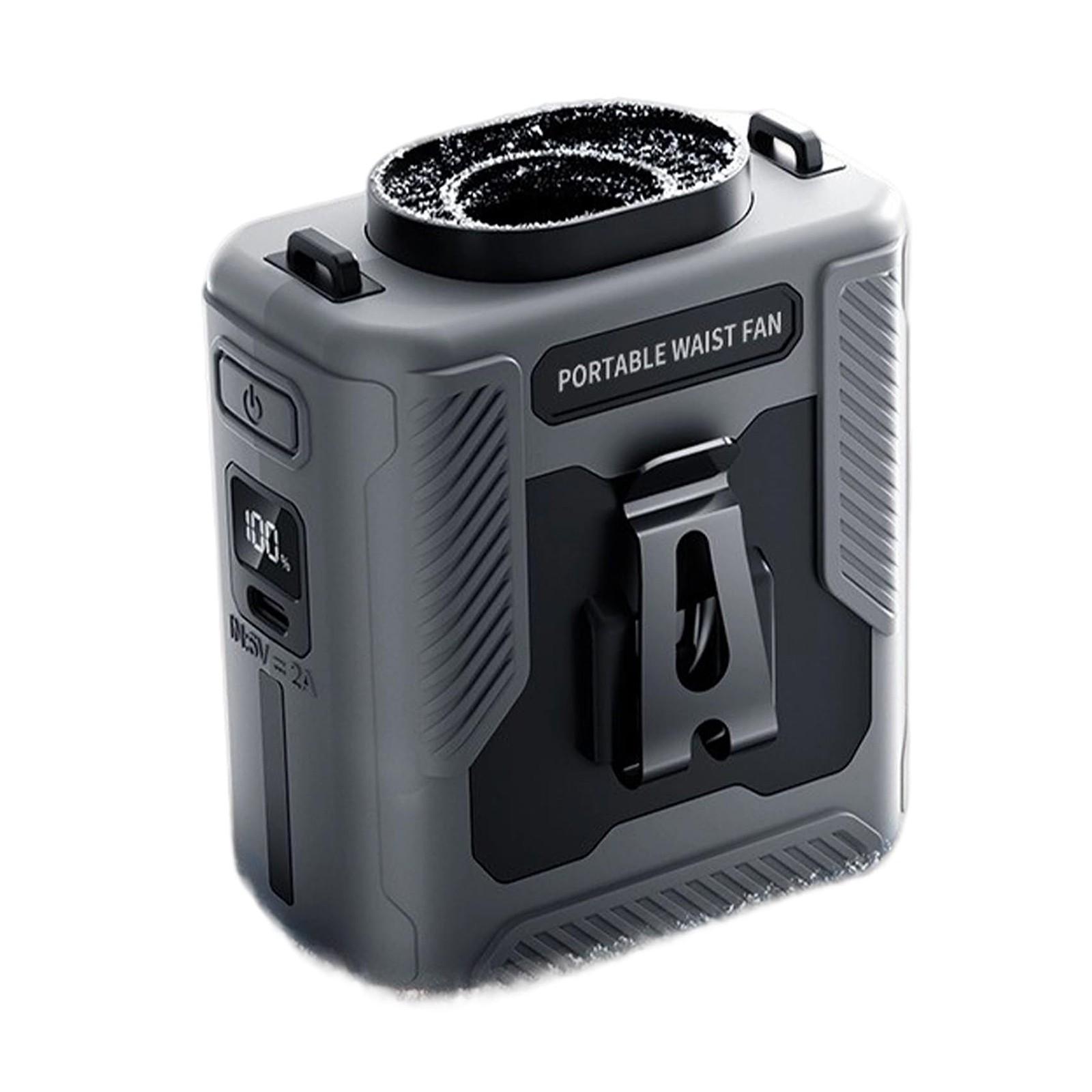 

Portable Waist Clip Fan – Hands Free Fan With Adjustable Wind, Rechargeable Wearable Conditioner For Summer Outdoor Work One Size