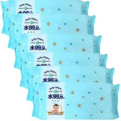 Fluffy Plus Baby Gemaakt met Hyaluron 70 6 Pakken 99,9% Water, Doekjes, Additiefvrij, Japan, Zuur, Doekjes,