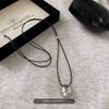 Drawable Black Rope Women Necklace Adjustable Pendant Necklaces New Sweater Chain  Women