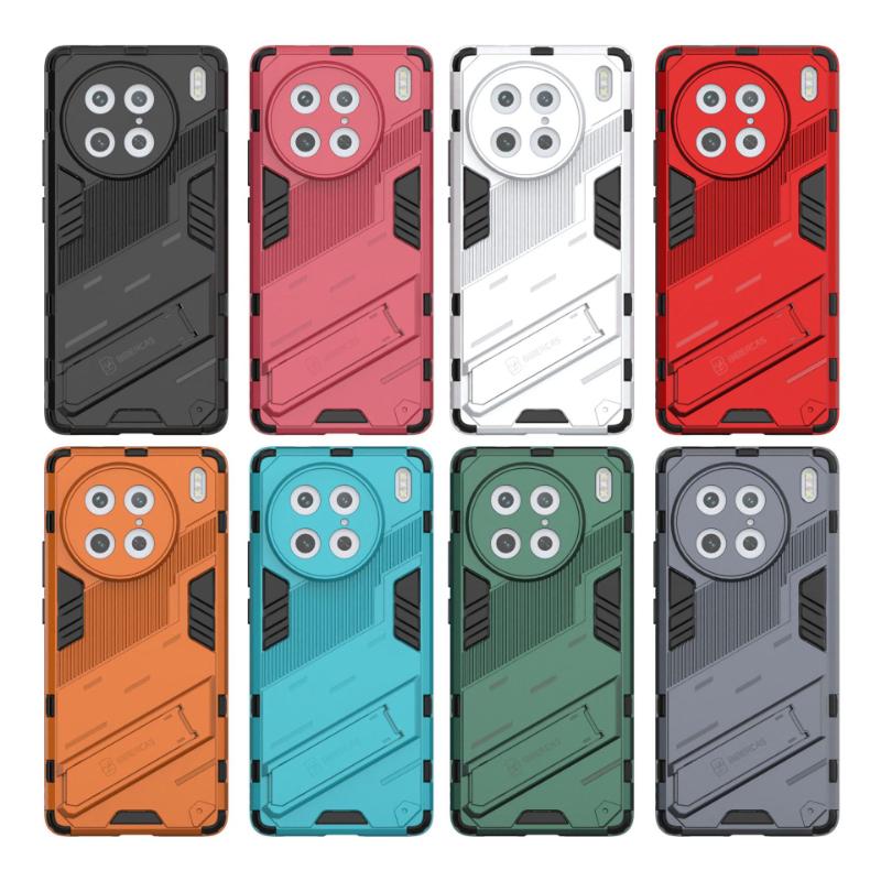 For Vivo X90 Pro Plus 5G Armor Shockproof Phone Case Back Cover Magnetic Kickstand Anti-Fall Protect Coque Cases