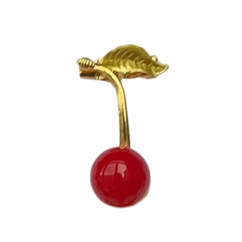 Bright Cherry Fruit Brooch For Women Fashion Accessory Strong Alloy Great For Casual Outings And Special Event