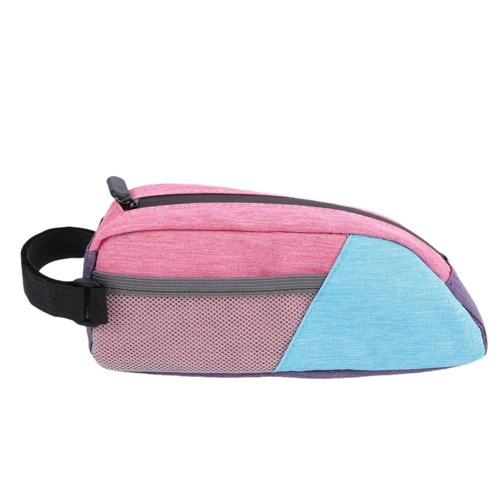 Sac de Guidon Amovible pour Vélo Sac Triangle Polyester pour Cadre de Vélo Rangement Outils de Réparation Vélo