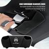 Suede Car Eyeglass Case Sun Visor Glasses Holder Magnetic Clips For Citroen C4 C3 C5 C1 C2 C6 VTS C4L DS3 DS4 DS5 Grand Berlingo ajf256